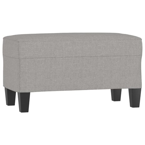 Bankje 70x35x41 cm stof lichtgrijs 2