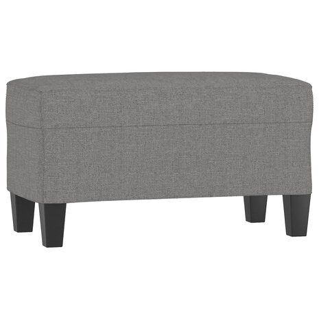 Bankje 70x35x41 cm stof donkergrijs 2