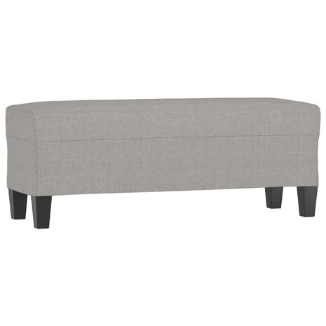 Bankje 100x35x41 cm stof lichtgrijs 2