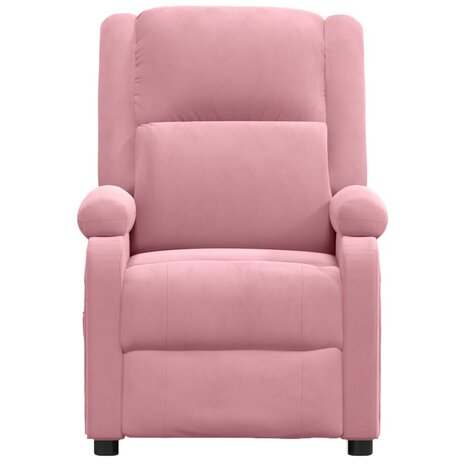 Massagestoel fluweel roze 3
