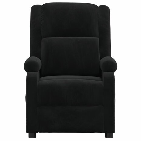 Massagestoel fluweel zwart 3