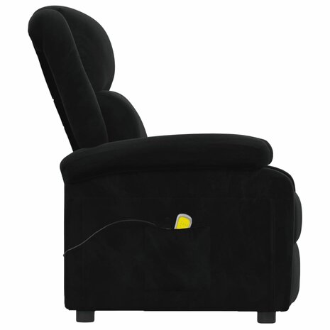Massagestoel fluweel zwart 4