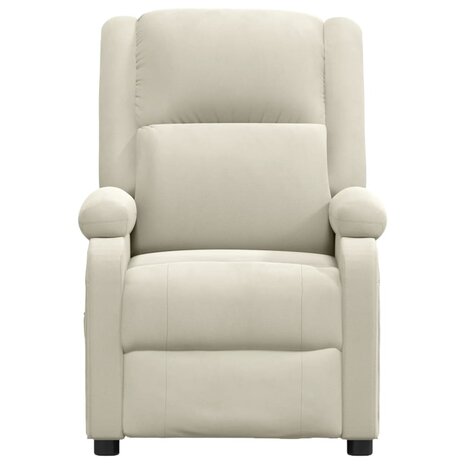 Massagestoel fluweel crèmekleurig 3