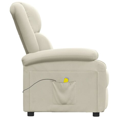 Massagestoel fluweel crèmekleurig 4