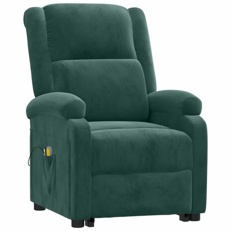 Sta-op-massagestoel fluweel donkergroen 3