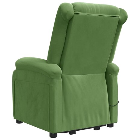 Sta-op-massagestoel fluweel lichtgroen 6