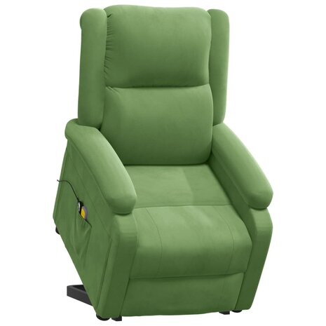 Sta-op-massagestoel fluweel lichtgroen 8