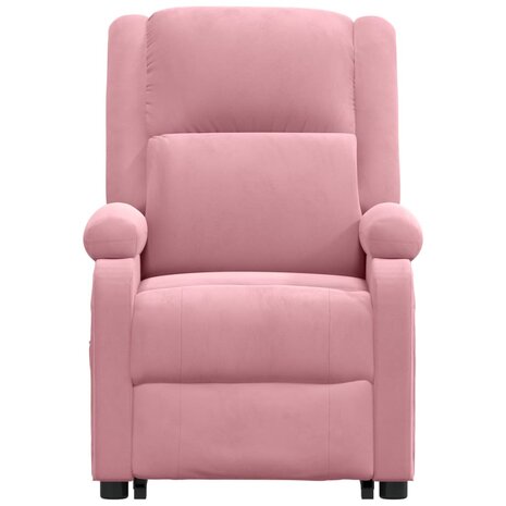 Sta-op-massagestoel fluweel roze 4