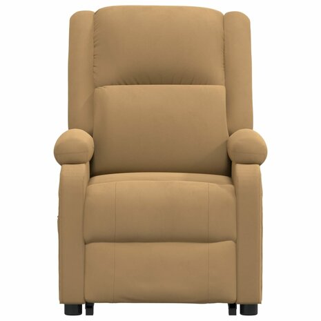 Sta-op-massagestoel fluweel bruin 4