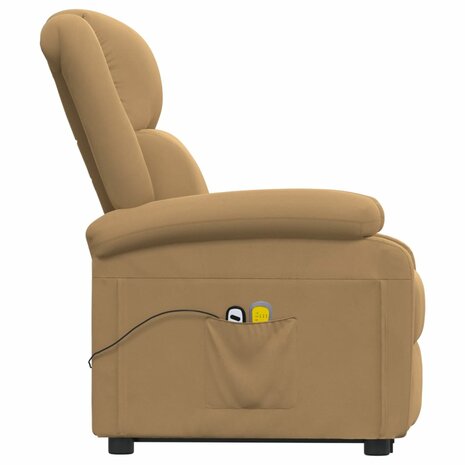 Sta-op-massagestoel fluweel bruin 5