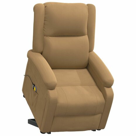 Sta-op-massagestoel fluweel bruin 9