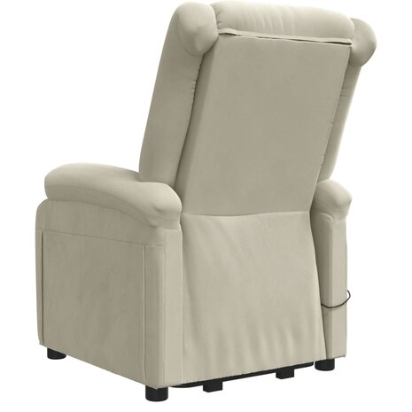 Sta-op-massagestoel fluweel crèmekleurig 6