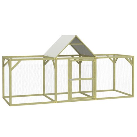 Kippenhok 300x100x150 cm geïmpregneerd massief grenenhout 2
