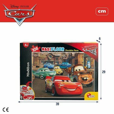 Kinderpuzzel Cars Dubbelzijdig 108 Onderdelen 70 x 1,5 x 50 cm (6 Stuks) 7
