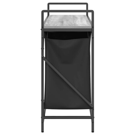 Wasmand 2 vakken met plank grijs sonoma eiken 7