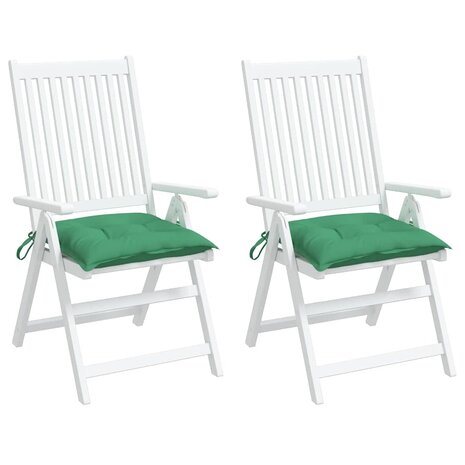 Stoelkussens 2 st 40x40x7 cm oxford stof groen 4