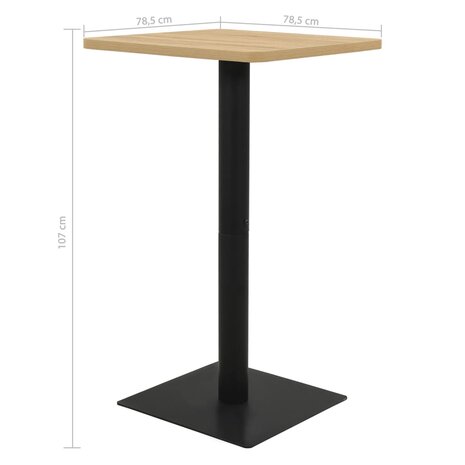 Bistrotafel 78,5x78,5x107 cm eikenkleurig 5