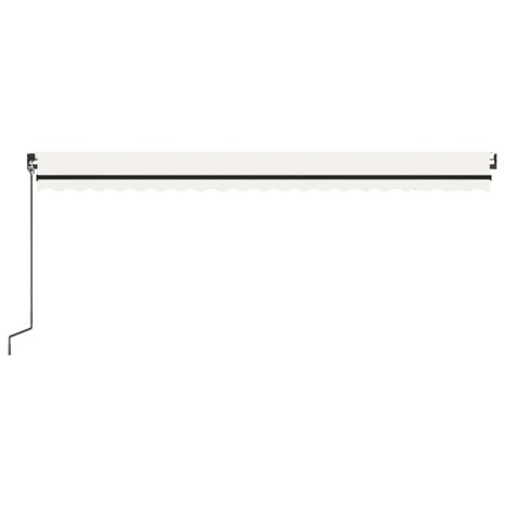 Luifel automatisch met LED en windsensor 500x300 cm crèmekleur 4