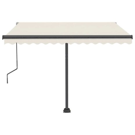 Luifel automatisch met LED en windsensor 300x250 cm crèmekleur 4