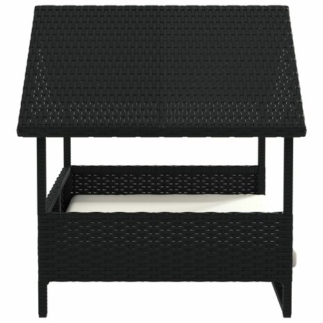 Hondenhok met kussen poly rattan 5
