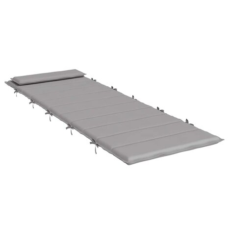 Ligbedkussen 180x60x4 cm oxford stof grijs 4