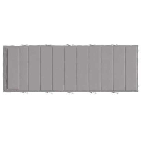 Ligbedkussen 180x60x4 cm oxford stof grijs 5
