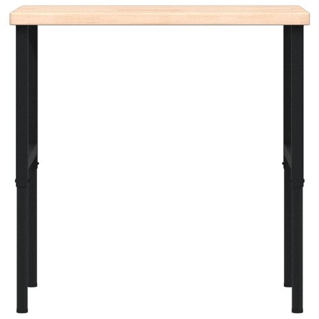 Werkbank rechthoekig 100x60x(73-99,5) cm massief eikenhout 4