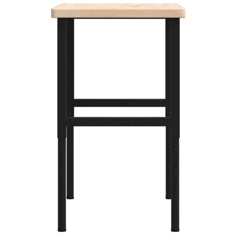 Werkbank rechthoekig 100x60x(73-99,5) cm massief eikenhout 6