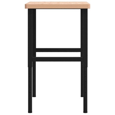 Werkbank rechthoekig 100x60x(73-99,5) cm massief beukenhout 6