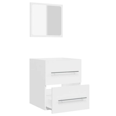 Badkamerkast met spiegel 41x38,5x48 cm wit  6