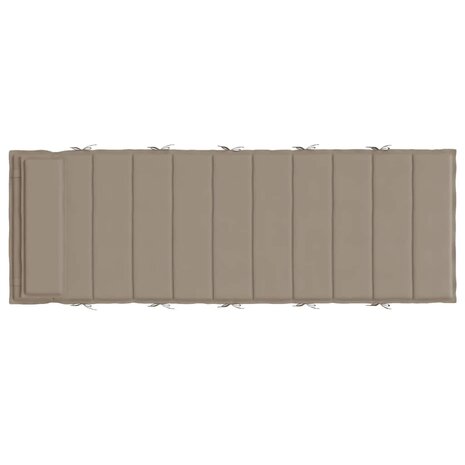 Ligbedkussen 180x60x4 cm oxford stof taupe 5