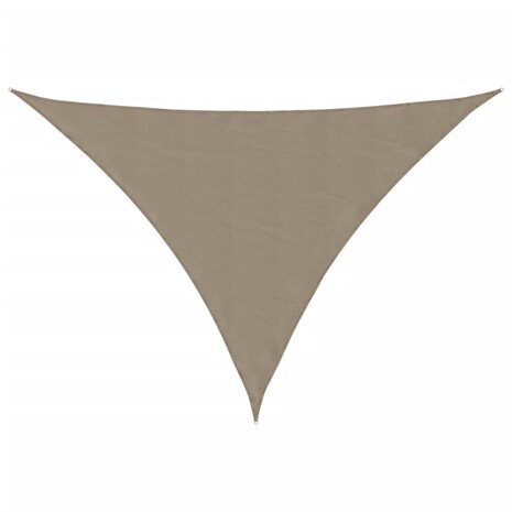 Zonnescherm driehoekig 2,5x2,5x3,5 m oxford stof taupe 2
