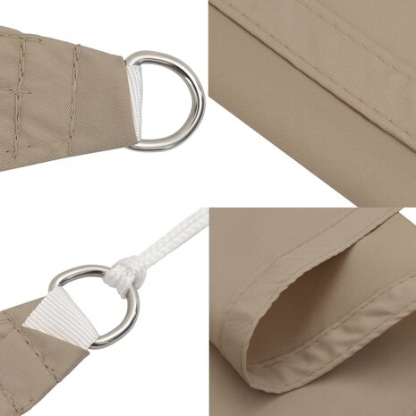 Zonnescherm driehoekig 2,5x2,5x3,5 m oxford stof taupe 7
