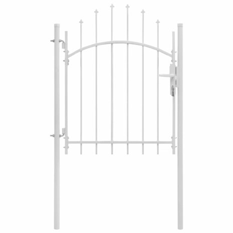 Poort 1x1,75 m staal wit 1