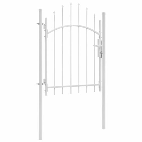 Poort 1x1,75 m staal wit 2