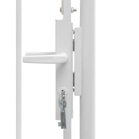 Poort 1x1,75 m staal wit 4