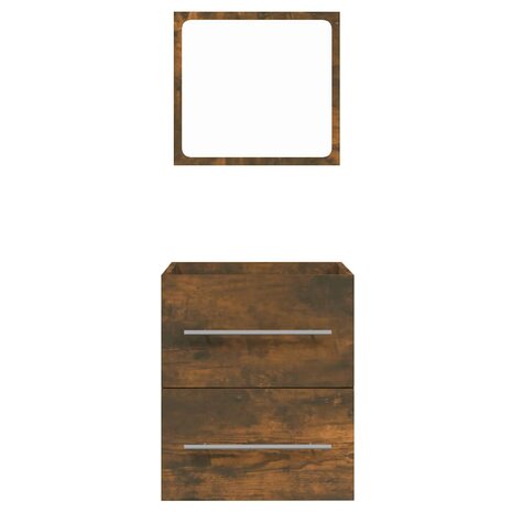 Badkamerkast met spiegel 41x38,5x48 cm gerookt eikenkleurig  5