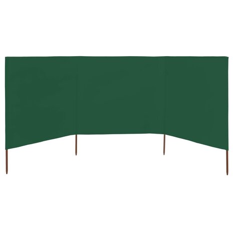 Windscherm 3-panelen 400x120 cm stof groen 2