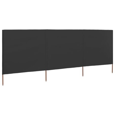Windscherm 3-panelen 400x120 cm stof antraciet  1