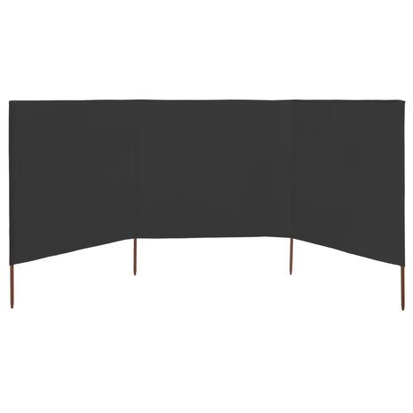 Windscherm 3-panelen 400x120 cm stof antraciet  2
