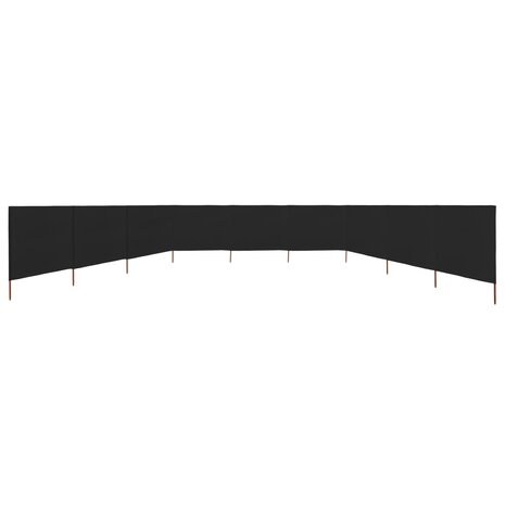 Windscherm 9-panelen 1200x120 cm stof zwart 3