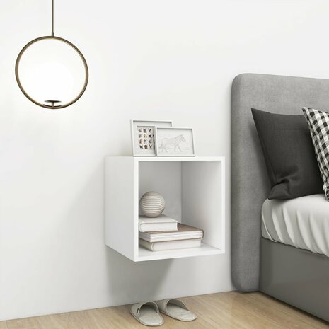 Wandkast 37x37x37 cm bewerkt hout wit 5