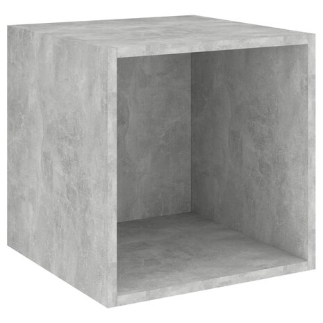 Wandkast 37x37x37 cm bewerkt hout betongrijs 2