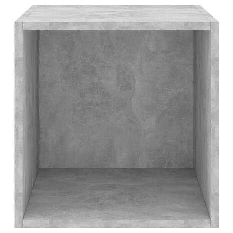 Wandkast 37x37x37 cm bewerkt hout betongrijs 9