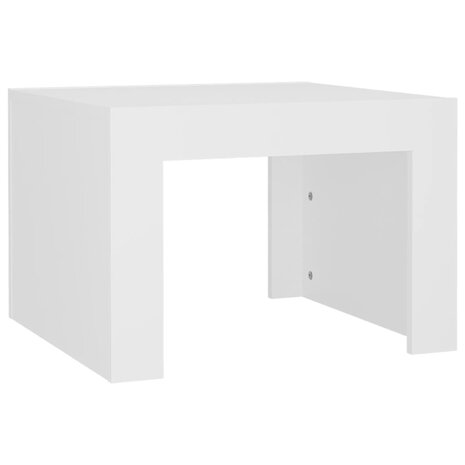 Salontafel 50x50x35 cm bewerkt hout wit 2