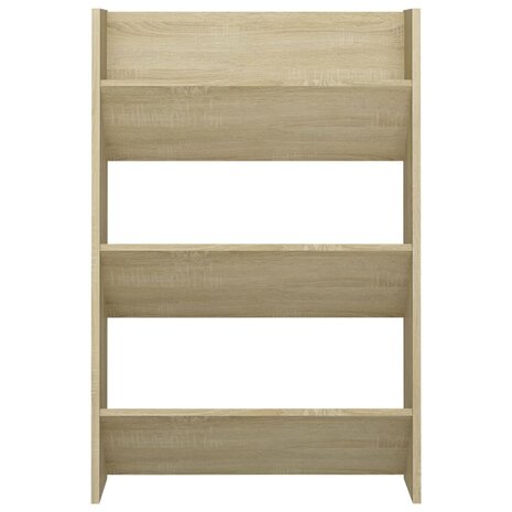 Wandschoenenkast 60x18x90 cm spaanplaat sonoma eikenkleurig 4