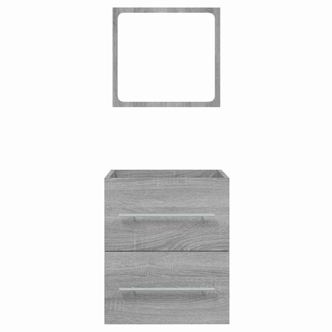 Badkamerkast met spiegel 41x38,5x48 grijs sonoma eikenkleurig  5