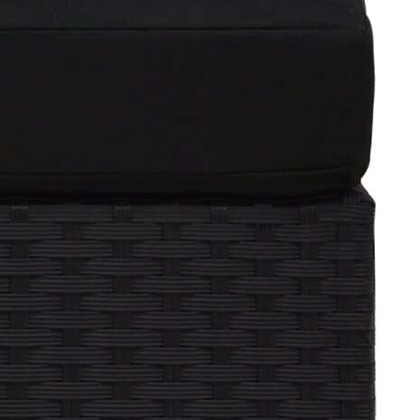 Middenbank sectioneel poly rattan zwart 6