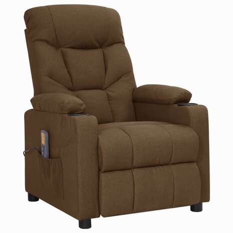 Sta-op-massagestoel stof bruin 2