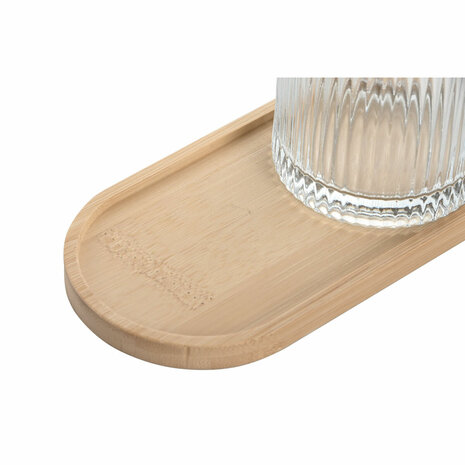 Badset Home ESPRIT Transparant Natuurlijk Bamboe Kristal Modern 3 Onderdelen 4
